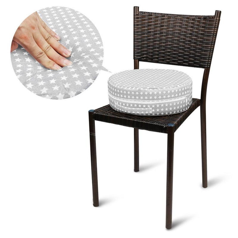 Zicac Kids' Anti-slip Chair Booster Seat-High Chair Pad Heightening Dismountable Round Cushion - Image 3
